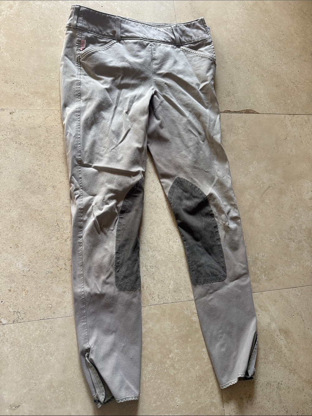 Women’s tan Equestrian Breeches with Knee Patches
